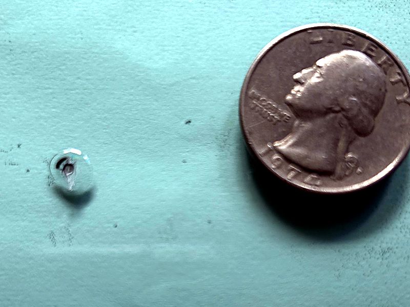 Bullseye before repair