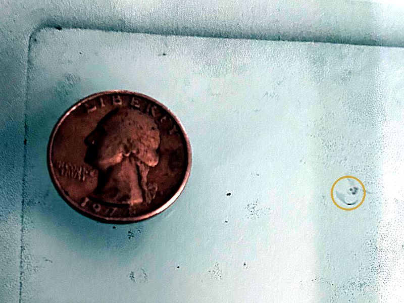 Bullseye after repair