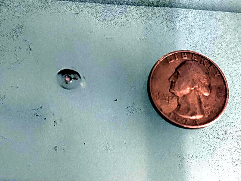 Bullseye before repair